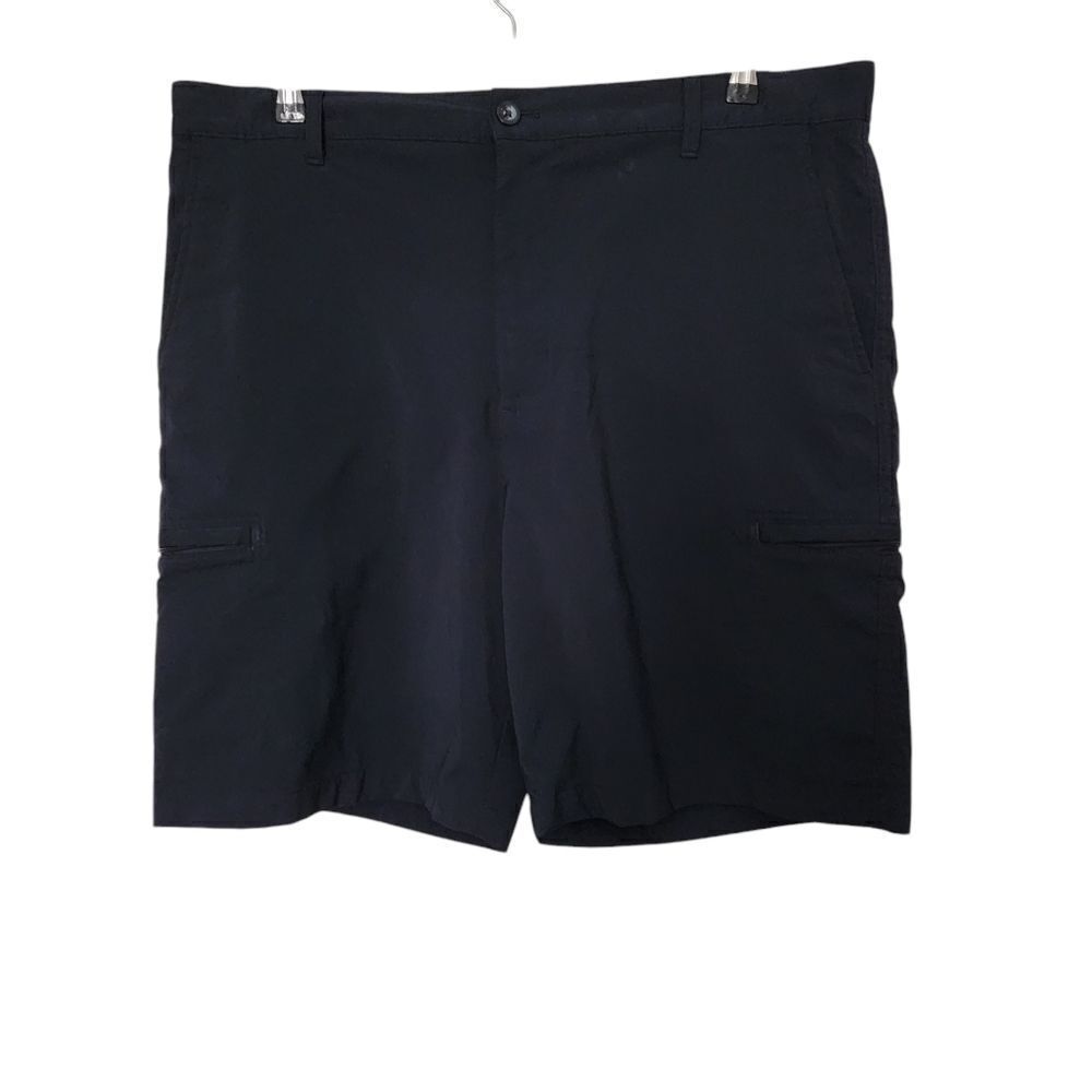Chaps Mens Flat Front Cargo Style Shorts Navy Blue Size 38